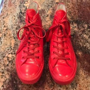 Red, waterproof, converse!!